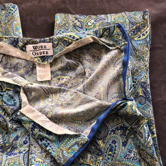 Vintage Work Order Capri paisley pants Size:4 - Picture 4 of 5